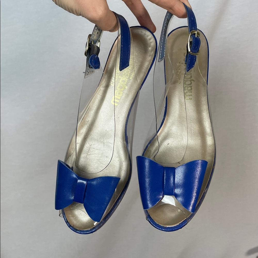 Clear Blue Women's vintage California Sandals 5.5 slingbacks